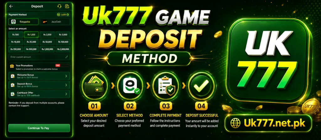 How to Deposit on UK777 uk777.net.pk (1)