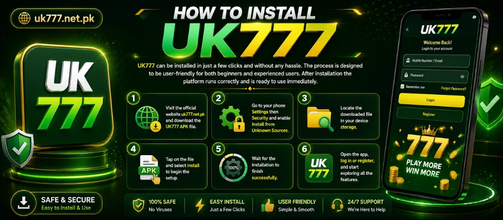 How to Install UK777 uk777.net.pk