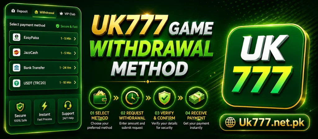 How to Withdraw from UK777 uk777.net.pk