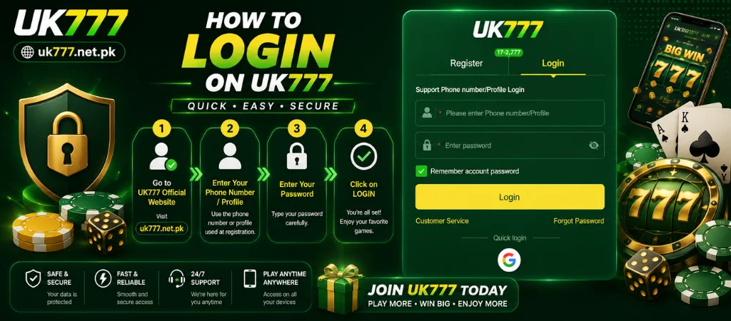 Uk777 Login your account