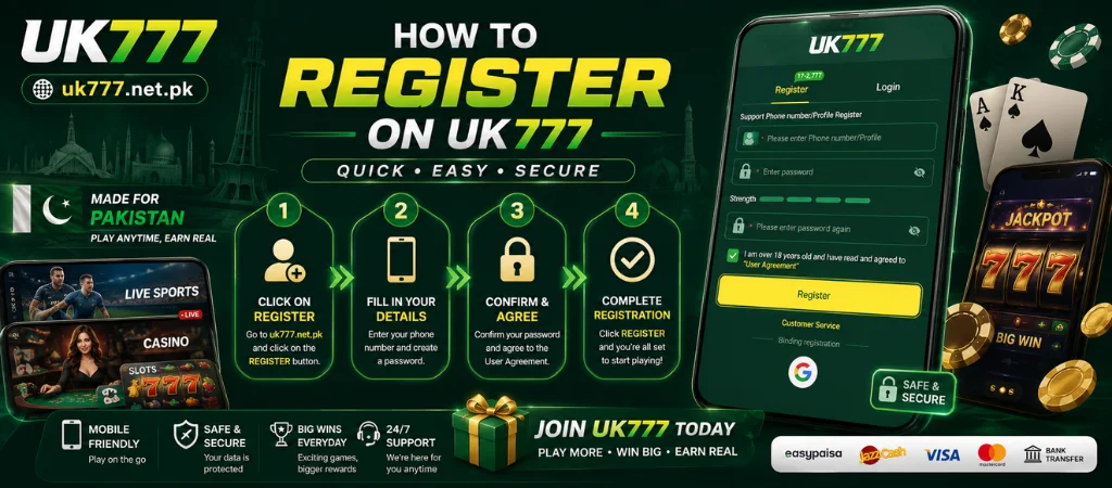 Uk777 Register your account